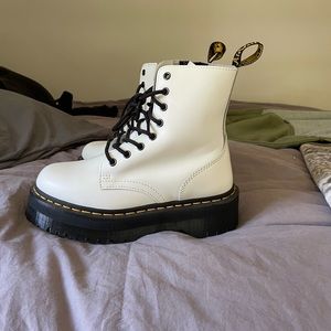 white dr martens, I have worn once they are just not my style